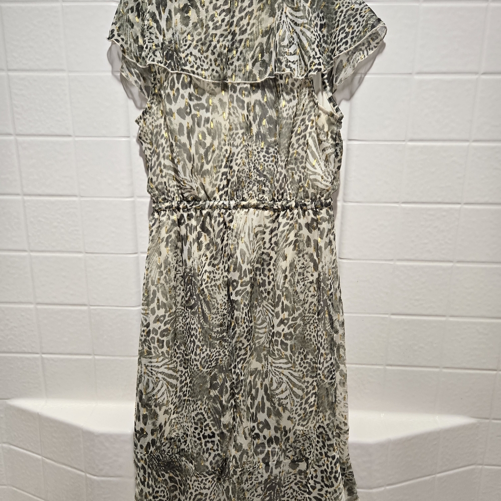 Leopard Print Ruffle Dress - Picture 6 of 9